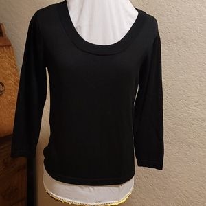 Black silk/cotton Coldwater Creek sweater